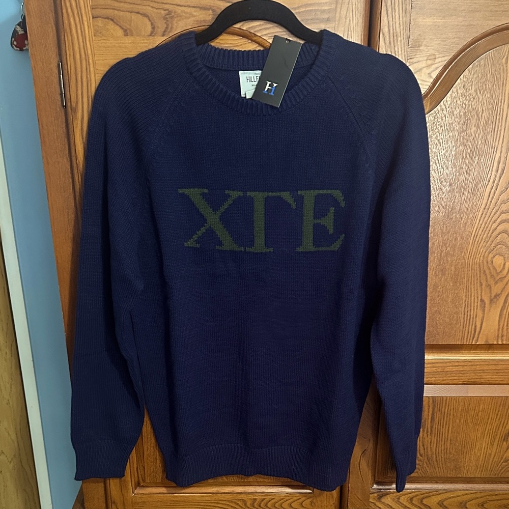XTE College Navy blue Crewneck Sweater for Men
